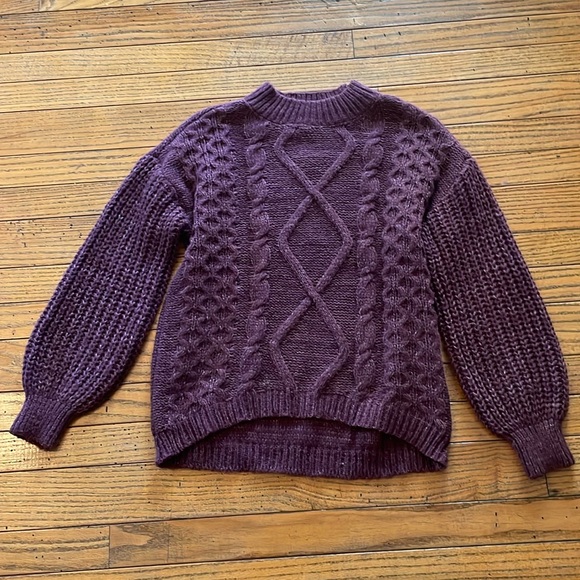 Knit Sweater, maroon, size M, Brand is SO. - Picture 1 of 3